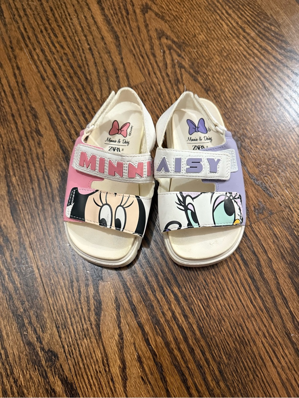 ZARA Kids Minnie & Daisy Dual-Tone Pink and Lavender Sandals